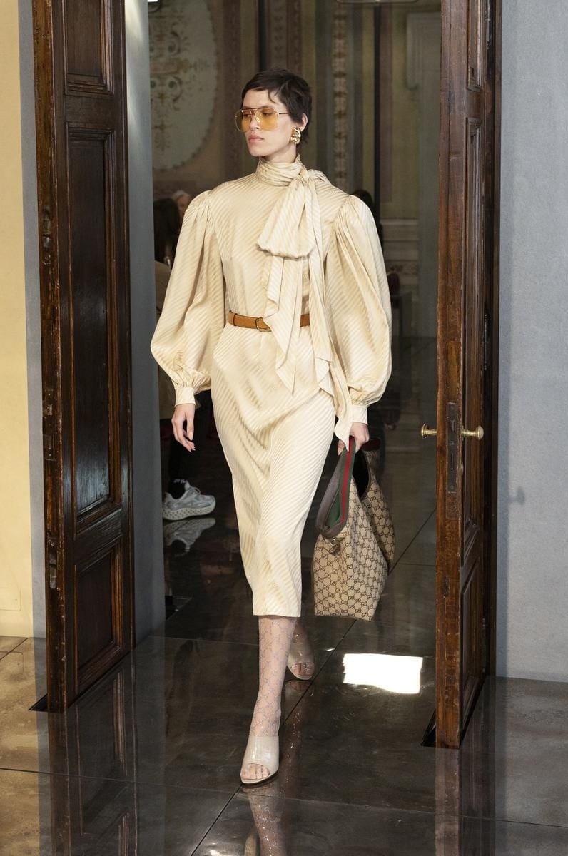 The Giglio bag debuts during the Gucci Cruise 2026 presentation last May. PHOTO: GUCCI.